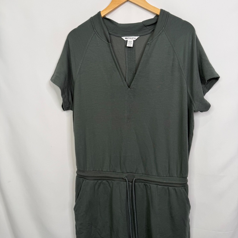Athleta Tall Balance Romper Bali Green Size L - Picture 5 of 9